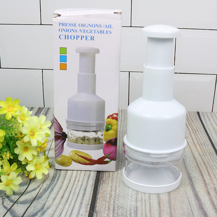 Kitchen Stainless Steel Vegetable Cutter Shredder Hand Pressure Grinding Garlic Pat Knife Garlic Cutter Onion Cutter