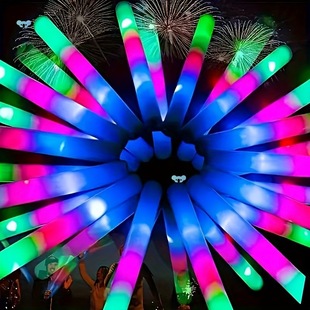 100 Foam Glow Sticks 3 Flash Modes for Foam Glow Sticks Cross-Border