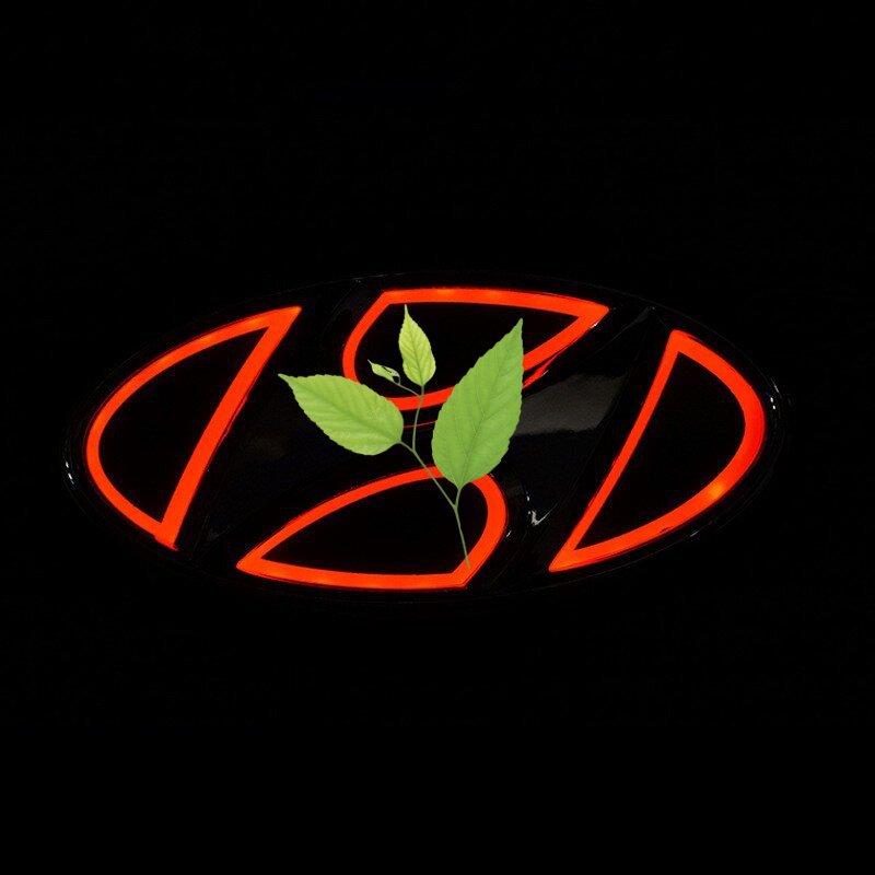 Aplicable a Hyundai I30 Rena Yuedong Sonata Tucson IX35 Santa Fe Coolpad coche logo luz 5D luz trasera LED