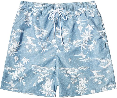 Summer Style 3D Digital Print Gradient Men's Casual Beach Shorts Four-way Stretch Shorts for Outerwear
