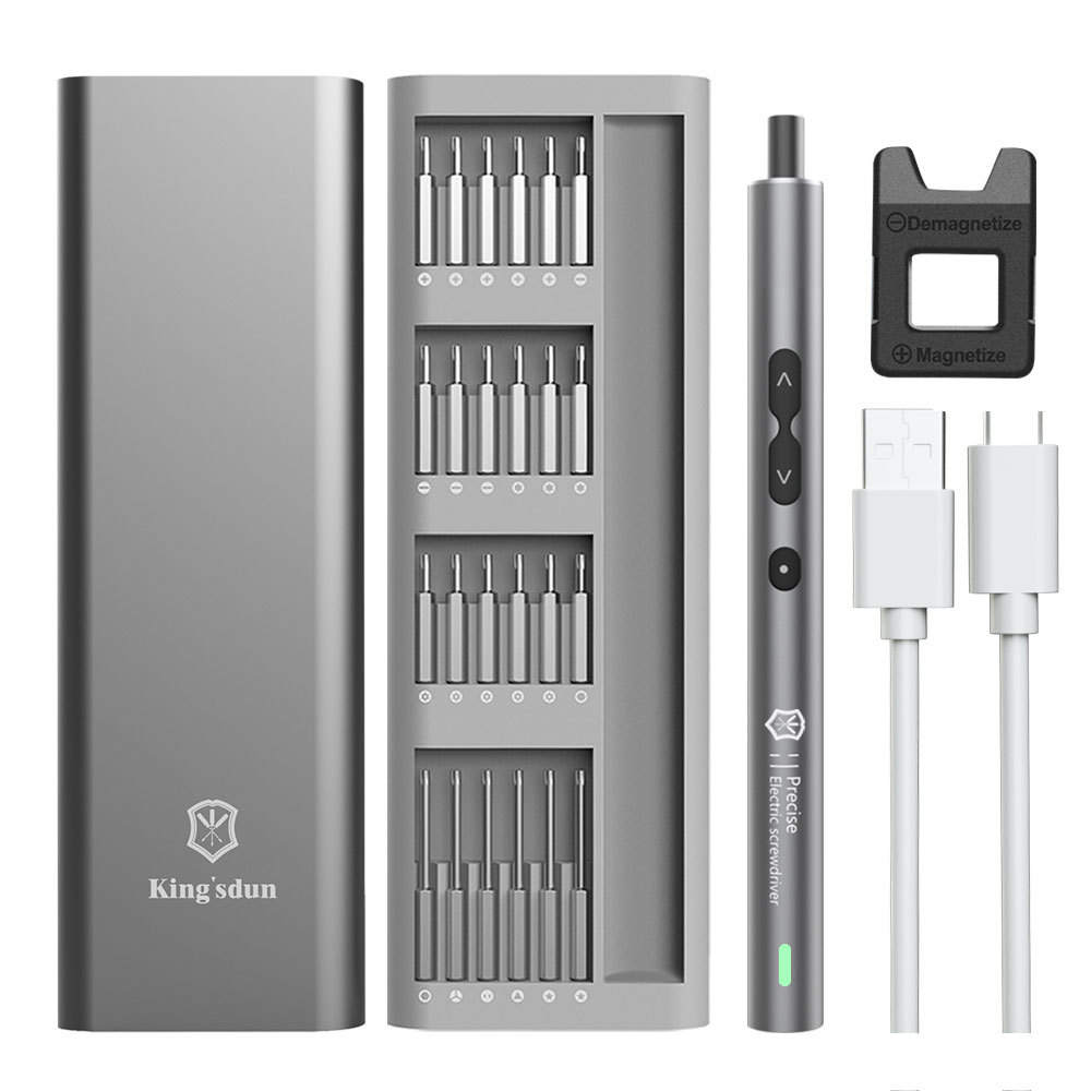 Juego de destornilladores eléctricos de precisión multifuncionales de gran par, carga de batería pequeña y duradera para el hogar transfronterizo 51 en 1