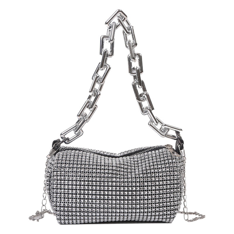 Rhinestone bolsa de la cadena para las mujeres 2024 nueva moda verano moda personalidad estilo occidental popular crossbody nicho bolsa para las mujeres