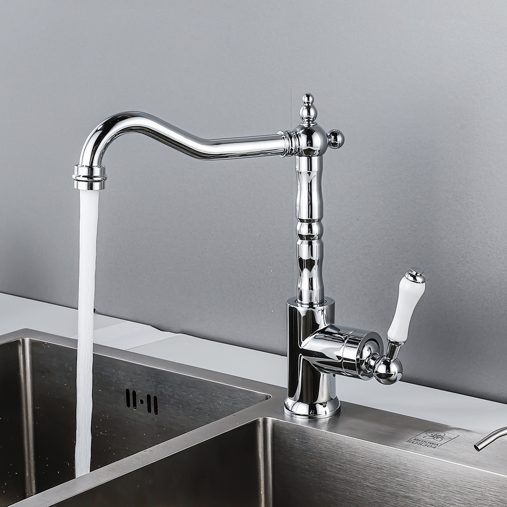 Haimins European electroplated kitchen faucet, 360-degree rotating kitchen sink faucet, model 9161