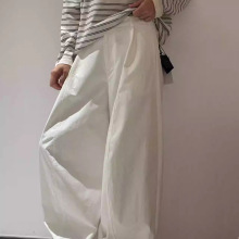 【加工定制】2025早秋新款时尚高腰显瘦直筒裤女宽松休闲阔腿长裤
