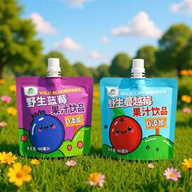 果冻饮料吸嘴袋食品级液体包装袋铝箔吸嘴袋直嘴斜嘴液体吸嘴袋