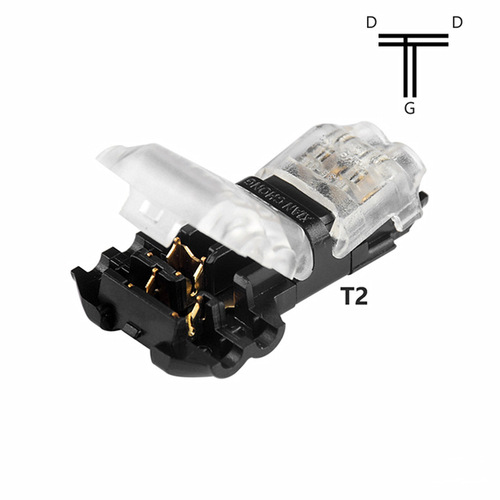 T-type I-type single and double wire no-stripping straight-through branch connector no-stripping quick wiring line card line pet push type