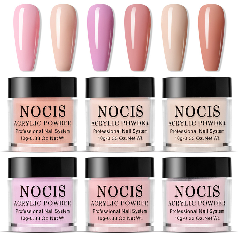 Nocis Cross-Border Nail Art Factory Crystal Powder Set Three-In-One Powder Glitter Acrylic Powder