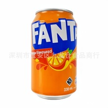 批发 香港进口Fanta芬达橙味汽水饮品夏日清凉果味碳酸饮料330ml