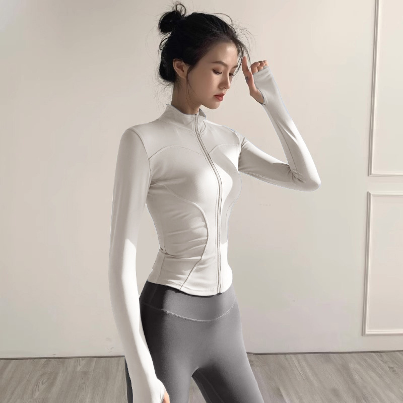 Women's Pilates Fitness Set: Stand-up Collar Slim-Fit Jacket, Underwear, High-Waisted Pants, Multi-Color Yoga Outfit Three-Piece Set