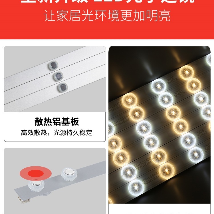 LED シーリングランプストリップロング芯交換用ライトパネルフルスペクトル 3 色調光リビングルームランプビーズパッチ|undefined