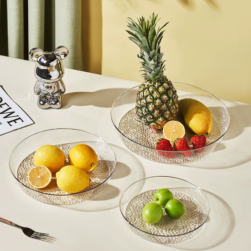 Легкая Роскошная тарелка для фруктов Бытовая креативная Современная тарелка для еды для гостиной Пластиковая тарелка для сухофруктов Тарелка для закусок для конфет