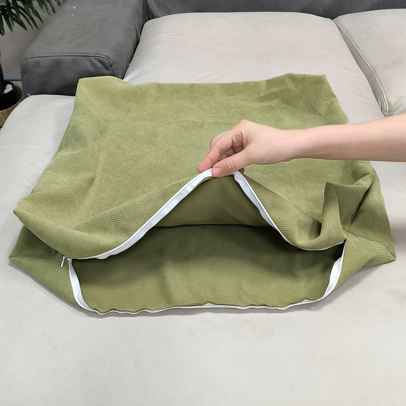 長いシェニール織のリビングルームのソファ背もたれ大きなクッション立体枕枕カバーには芯は含まれていません軽い豪華さと高級感|undefined