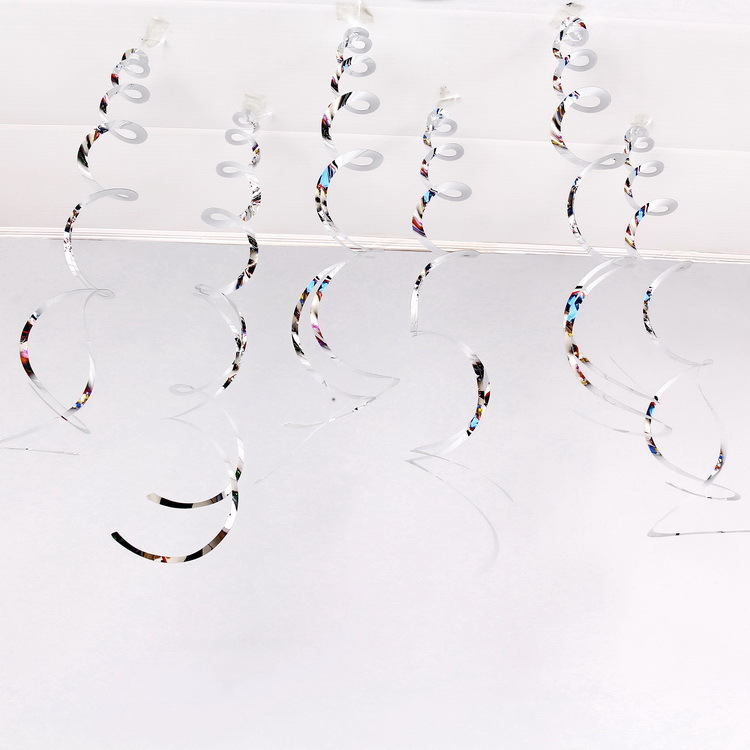 Decoración navideña vórtice PVC espiral colgante decoración de ventanas de flores de corredor diseño de decoración de techo a medida