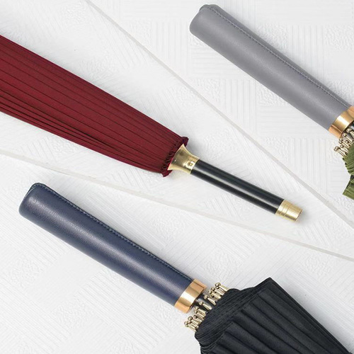 24-rib long-handle automatic umbrella, large size, for men, extra-large, reinforced, ultra-strong windproof, thickened, with logo-printed advertising umbrella.