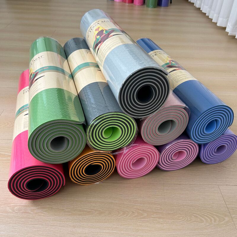 Manufacturer Wholesale Tpe Yoga Mat 183*61*0.8 Two-Color Extended and Thickened Fitness Mat for Beginners Non-Slip Carpet Manufacturer Wholesale Tpe Yoga Mat 183*61*0.8 Two-Color Extended and Thickened Fitness Mat for Beginners Non-Slip Carpet
