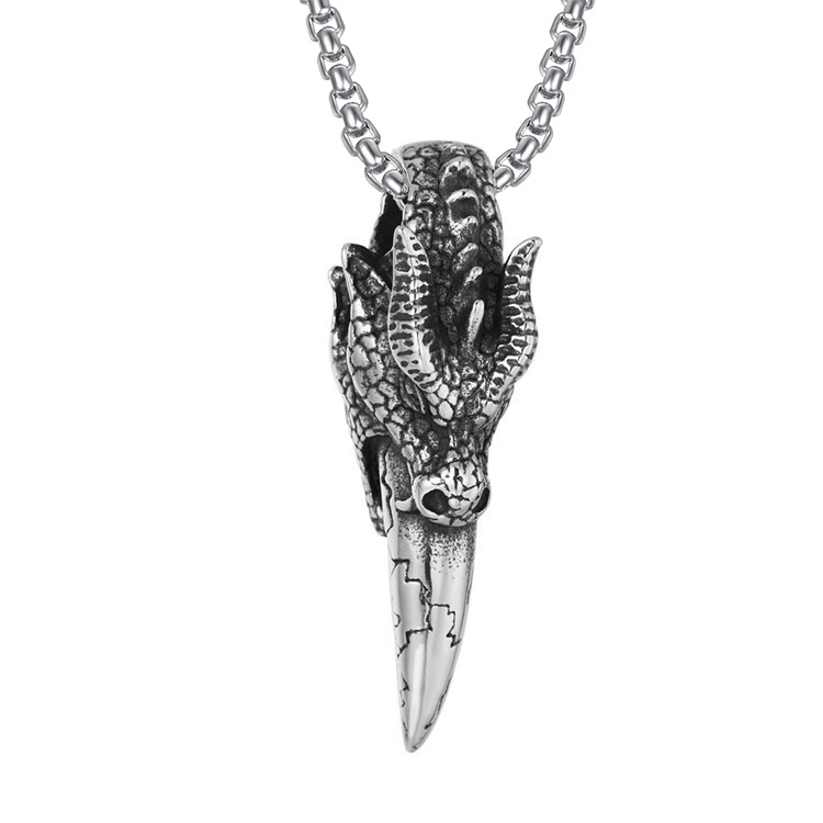 Collier pendentif en acier titane de personnalité en acier inoxydable 2023_voghion.com