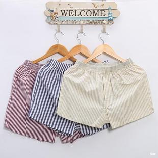 Men's Loose Cotton Boxer Shorts, Large Size High-Waisted All-Cotton Summer Shorts for Big Guys