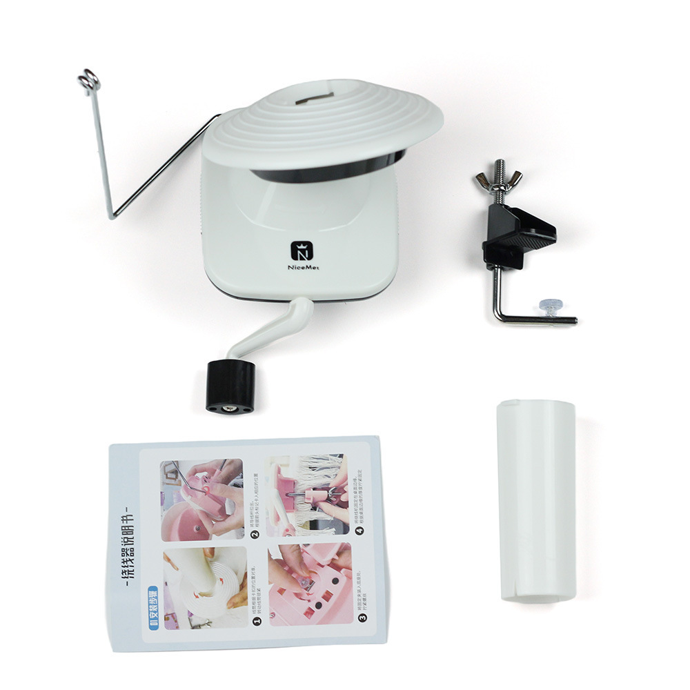 Herramienta de tejido de lana enrollador manual de plástico enrollador manual de lana agrupador