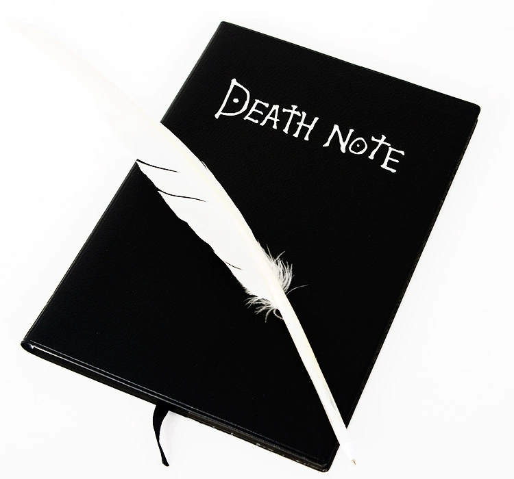 Блокнот Death Note реплика, чёрная обложка с перьевой ручкой, аниме-коллекция