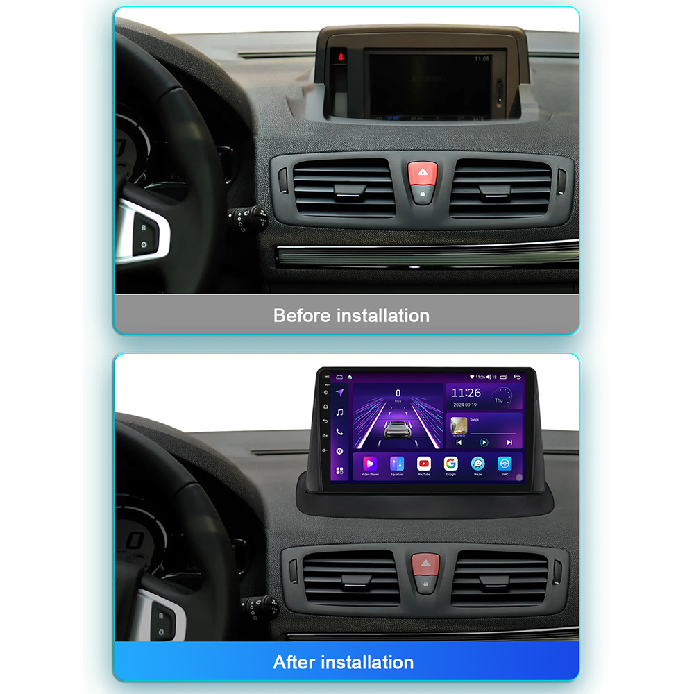 Suitable for 08-14 Renault Megane 3 car Android large-screen navigator GPS Bluetooth navigation all-in-one machine 2