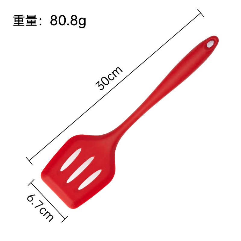 Personalizado set de siete piezas de cocina de silicona anti-deslizante anti-alta temperatura pala de cocina doméstica herramientas al aire libre image 9
