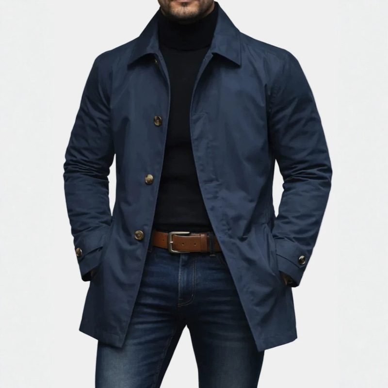 European and American Men's Jackets, High-End Casual Outerwear, Retro Waterproof Long-Sleeved Cardigans, Windbreakers, Foreign Trade Cross-Border Men's Clothing European and American Men's Jackets, High-End Casual Outerwear, Retro Waterproof Long-Sleeved Cardigans, Windbreakers, Foreign Trade Cross-Border Men's Clothing