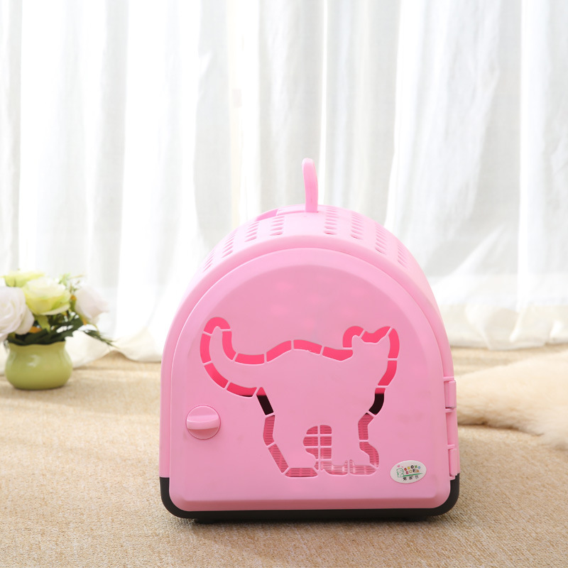 Caja de transporte de mascotas, jaula de transporte de viajes, artículos para gatos y perros, jaula de pequeño tamaño