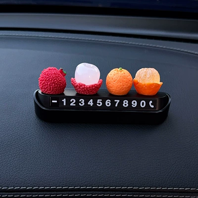 Nömrəli dayanma kartı Orange Temporary Parking Number Plate - everything-goes-well-big-orange-and-big-profit-new-black-press-card
