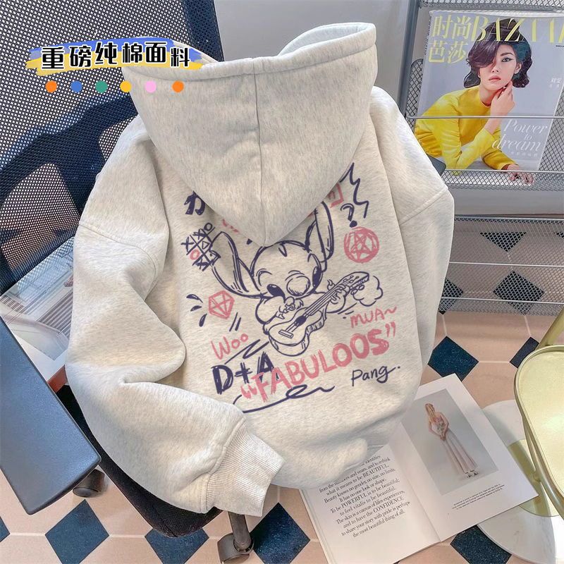 Autumn and Winter fleece-lined Thickened New Printed Hooded Sweat for Boys fleece-lined Loose Casual Style All-Match Clothes Autumn and Winter fleece-lined Thickened New Printed Hooded Sweat for Boys fleece-lined Loose Casual Style All-Match Clothes