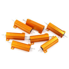 RX24 50W 黄金铝壳金属壳大功率电阻0.1R0.5R1R1.5R2R3R4R6R8R-1K