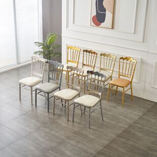 Hotel Banquet Chair, Castle Chair, High-End Restaurant Bamboo Chair, Outdoor Wedding Event Napoleon Chair, Hotel Table and Chairs