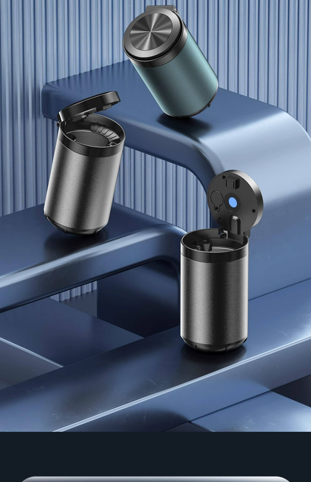 Suitable for Jetour Shanhai L7/T2/L6/L9/T1 Car Ashtray with High-End Feel and Lighted Aluminum Alloy