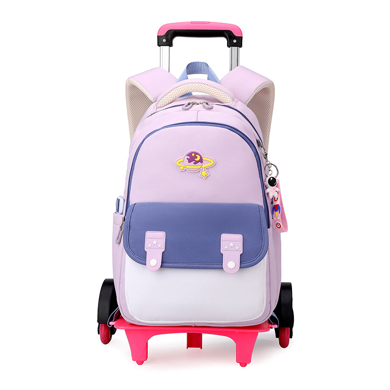 Mochila infantil de pescado natural para estudiantes de primaria grados 1 - 3 - 4 mochila de tirón para subir escaleras mochila de doble propósito al por mayor transfronteriza