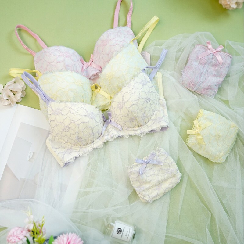 Factory Japanese-Style Plus-Size Lace Sexy Lingerie for Women, Small Chest Push-Up Wireless Adjustable Bra