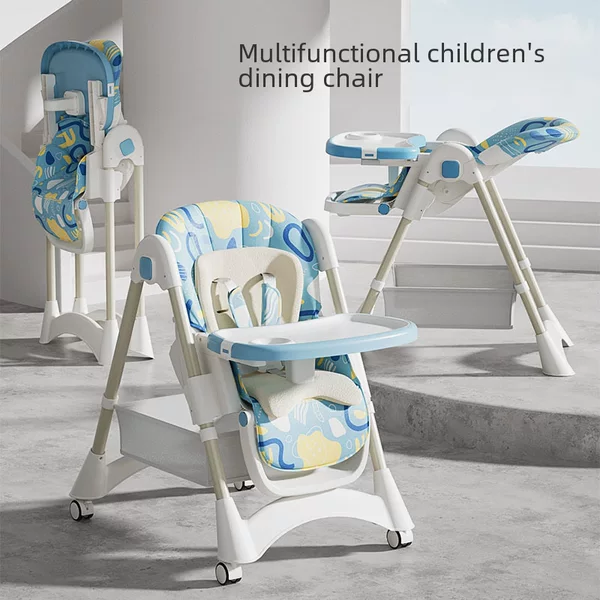 Adjustable baby dining chair adjustable children's table and chair foldable home dining recliner children's dining chair