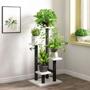 Wrought Iron Flower Stand for Living Room, Floor-Standing Rack for Balcony, Dormitory Storage Rack, Flower Pot, Simple Indoor Multi-Layer Succulent Flower Stand