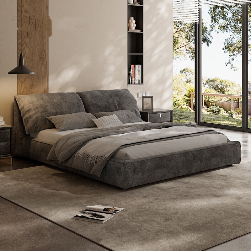 Baxter Italian Minimalist Elephant Ear Bed Matte Fabric Soft Bed Master Bedroom Large Bed 1.8m Double New Bed