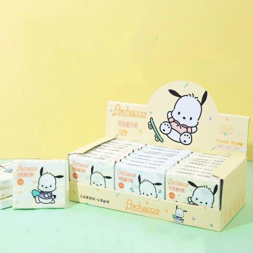 Printed tissue paper kt cat pacha dog printed tissue paper portable small pack facial tissue toilet paper colorful napkin