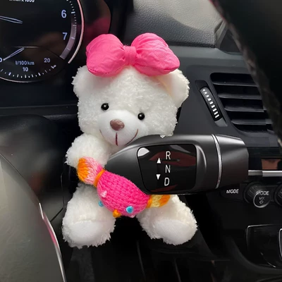Car Creative Cute Cute: Other Automotive Interior Supplies - holding-red-butterfly-and-white-bear-candy