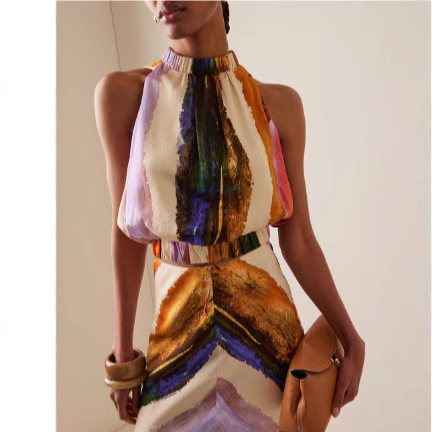 ZADATA Women's 2025 New European and American Fashion Sleeveless Wrap Decorative Single-breasted Lapel dress suit