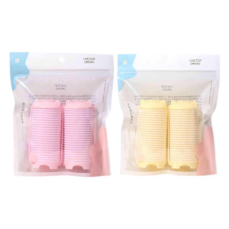 Lmltop dos rizador de pelo autoadhesivo que forma el rollo suelto lindo flequillo fijo pelo curler c268