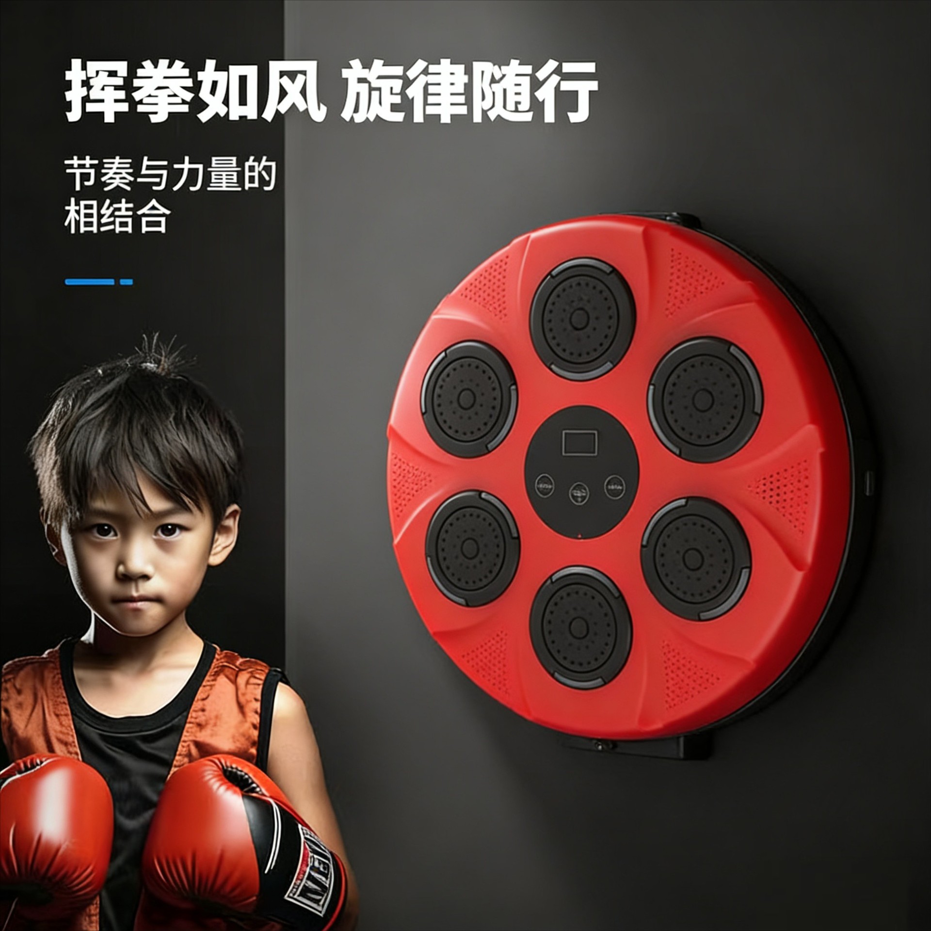 Smart Music Boxing Trainer Boxing Wall Target Home Sparring Trainer Adult and Children Decompression Fighting Sandbag