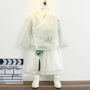Mid-Autumn Festival Boys Hanfu Children Guofeng Young Master High-end Dress Handsome Boys suit Autumn Antique Tang Suit