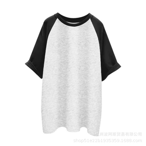 200g short sleeve black rice white ash