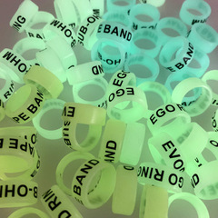 Glow-in-the-dark fluorescent silicone ring fishing rod handle protector wrap band silicone decorative ring grip slingshot cool ring