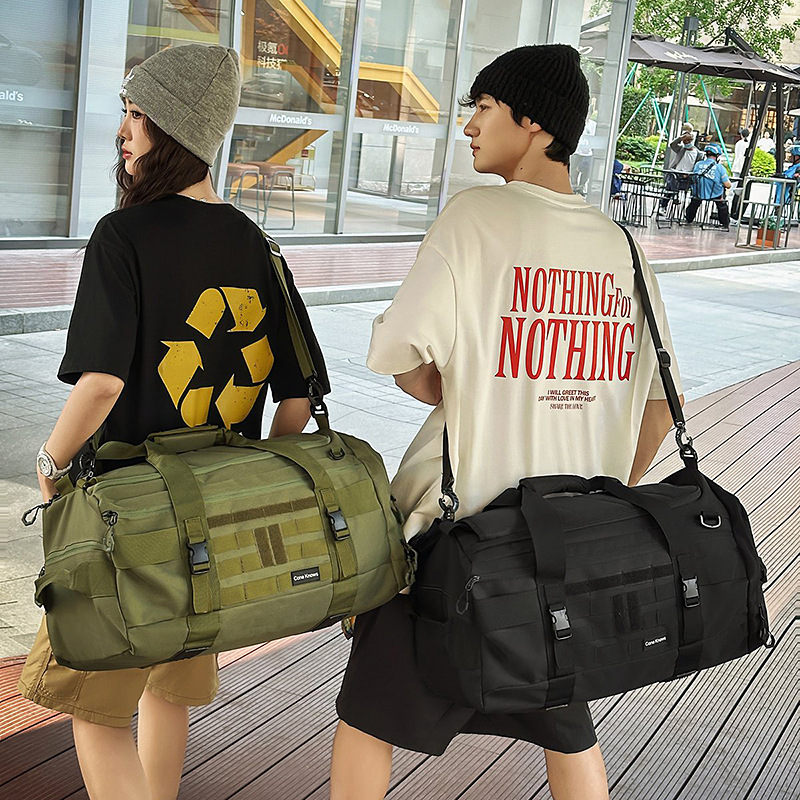 Bolsa de almacenamiento de gran capacidad para hombres y mujeres mochila grande diagonal portátil para exteriores bolsa deportiva bolsa de fitness con bolsa de viaje de partición