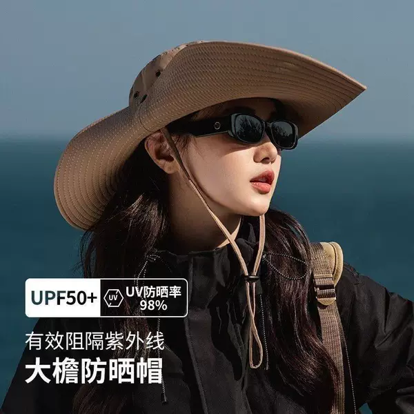 Western Cowboy Hat Women's Travel Camping Fisherman Hat Summer Sun Hat Outdoor Mountaineering Sun Hat Men's Fashion