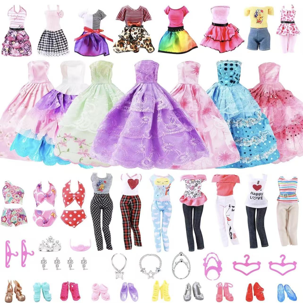 Dress-up doll clothes, apparel, cross-border foreign trade wholesale toys and accessories, girls' wedding dresses, skirts, shoes and pants