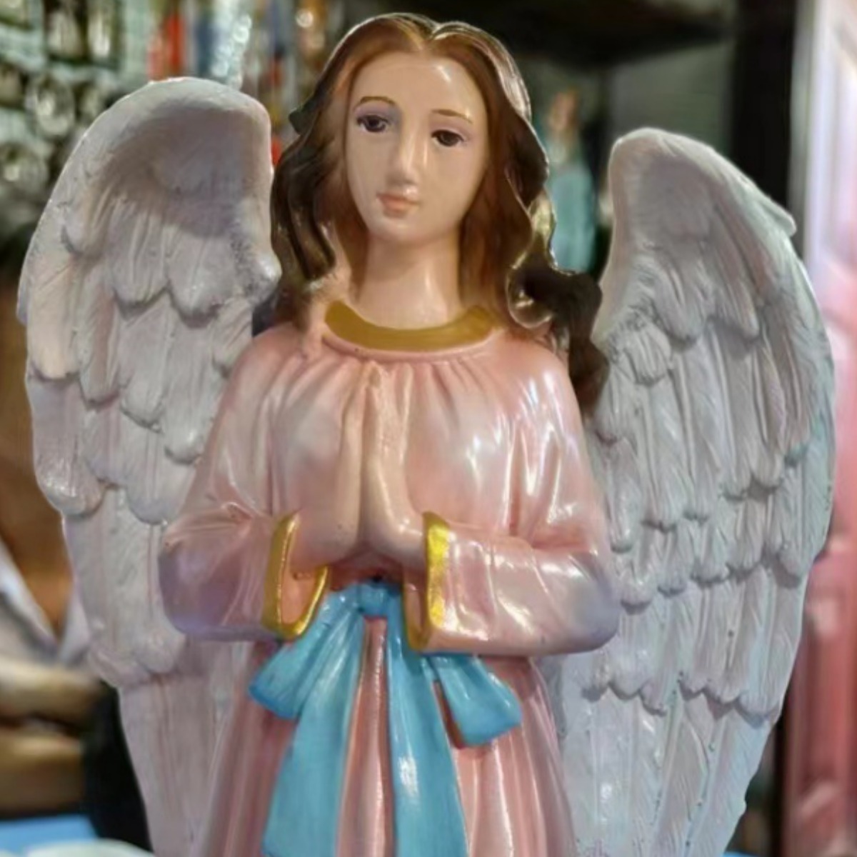 Transfronterizo 30cm mano ángel ornamentos de resina iglesia gabinete de televisión escritorio artesanía escultura