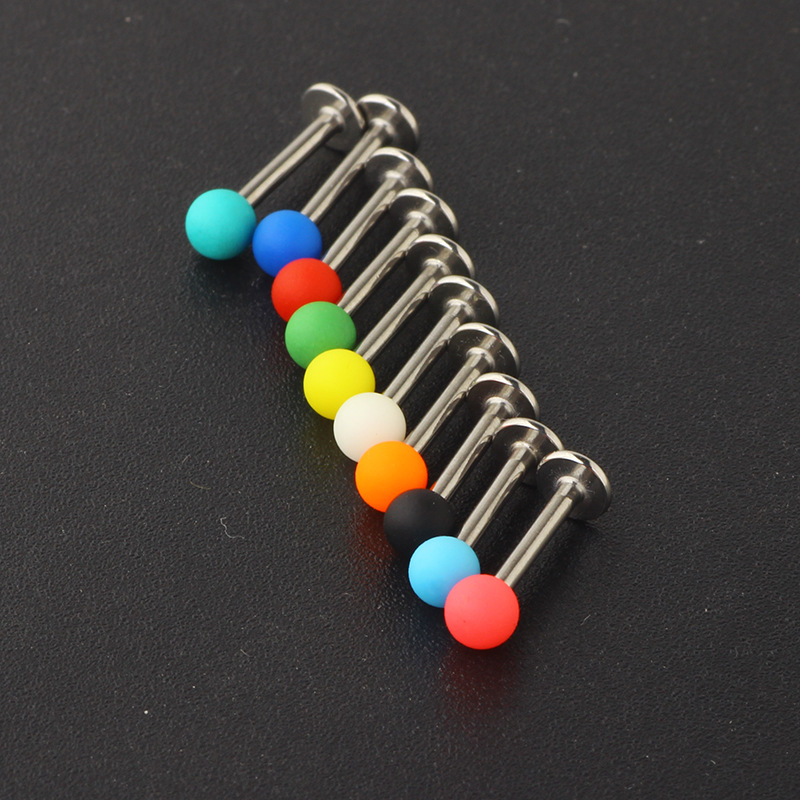 Leaf Shape Stainless Steel Body Piercing Multi-Use Ring for Lip, Eyebrow, Nose - Mixed Colors, Acrylic & Steel detail image 9